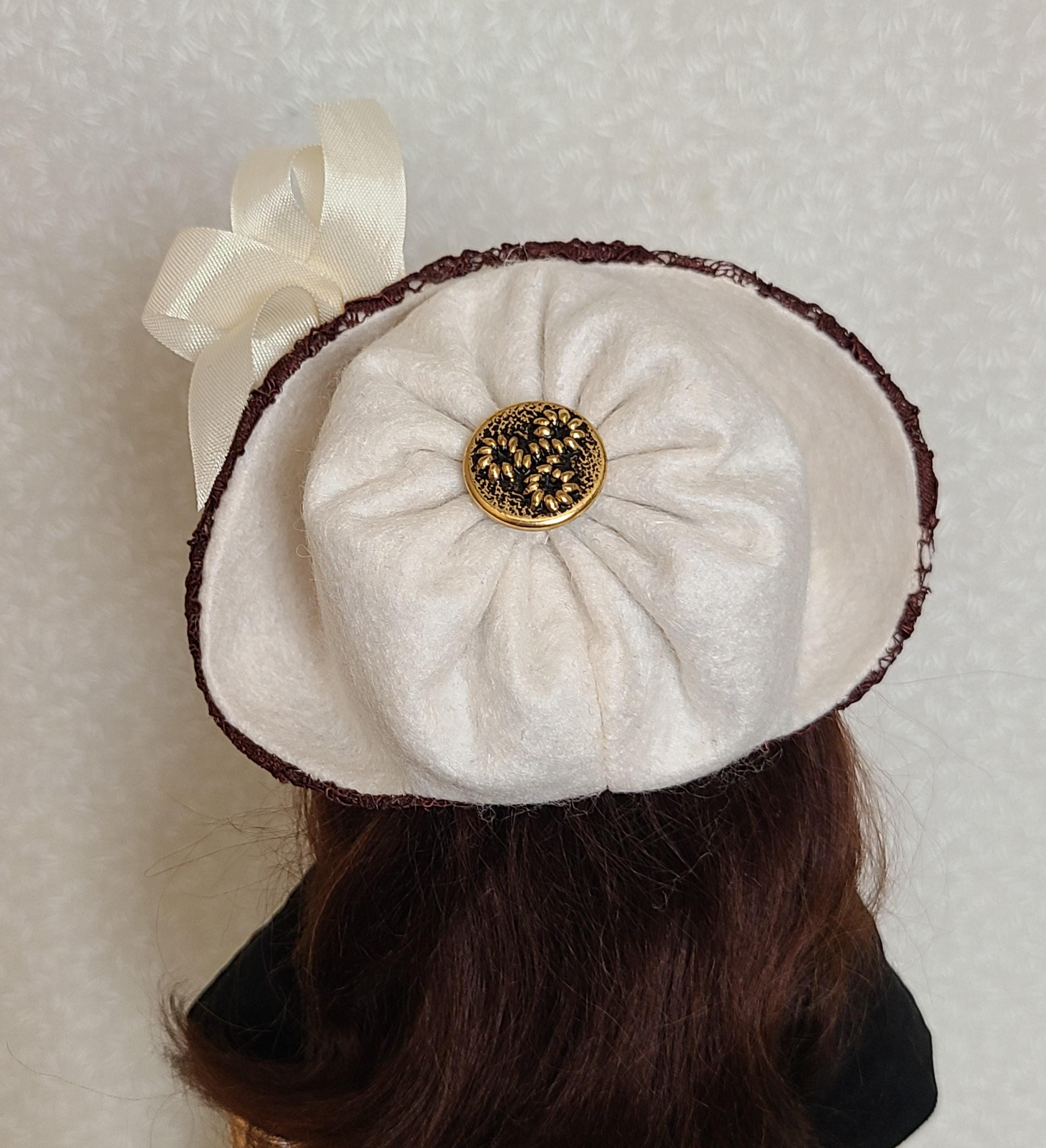 Rare Chapeau Feutre De Poupée Bleuette, Authentique GL | UK