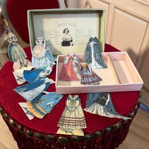 PDF Boxed Jenny Lind Paper Dolls for Your Doll antique reproduction French Fashion doll
