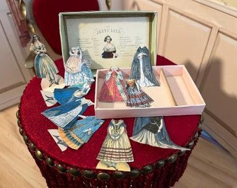 PDF Mini "Jenny Lind" Paper Dolls with Box for dolls antique reproduction craft