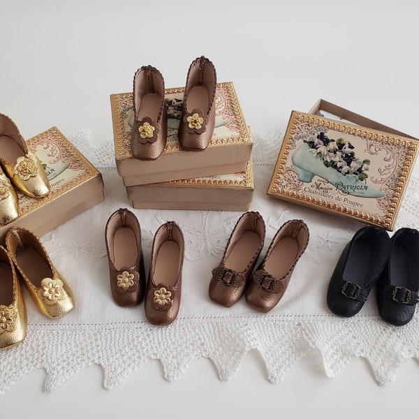 PAIRE DE CHAUSSURES MARQUE JUMEAU ANTIQUE SHOES DOLL POUPEE