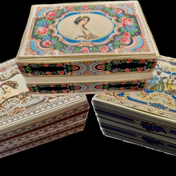 PDF Hinged Accessory Boxes paper craft for 12-18" French Fashion dolls antique reproduction