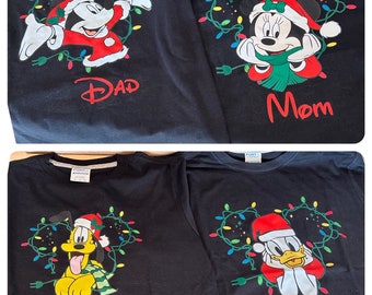 Family Christmas Shirts / Disney Christmas Dtf print / Disney Christmas kids /Cute Christmas / Family Christmas