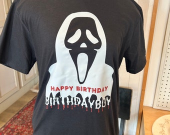 Scream Ghostface Horror Halloween Birthday tshirt or dtf print / Family Birthday shirts / Horror Halloween theme / T-shirt Print