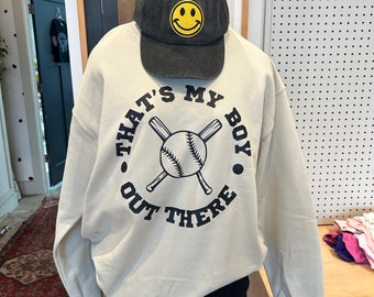 That's My Boy Baseball Tshirt / Baseball mom shirt or dtf print / baseball crewneck / Baseball shirt for grandma / baseball fan Shirt