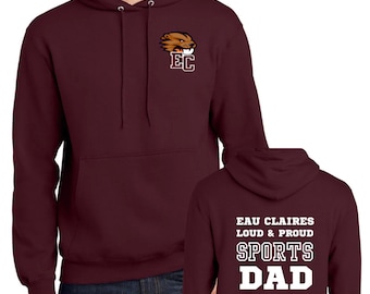 Loud and proud sports dad Hoody, DTF Print / Sports Dad apparel / Sports Lover / Basketball / Baseball / Football dad