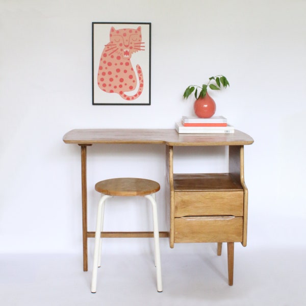 Mid Century Freeform Tripod Desk By Jacques Hauville