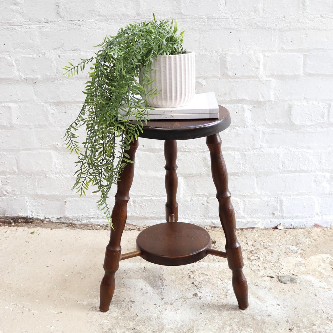 Vintage French Wooden Stool – Plant Stand - Etsy UK
