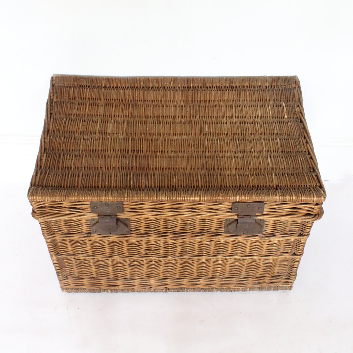 Gran maletero de manta de ratán francés vintage cesta de | Etsy