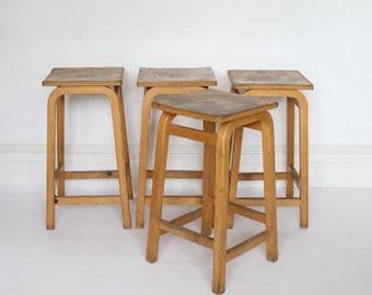 Vintage School Science Stools By Lamstak