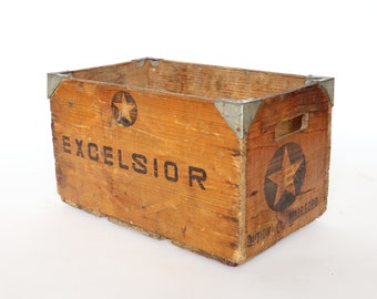 Vintage Excelsior Belgian Beer Crate - 2 left!