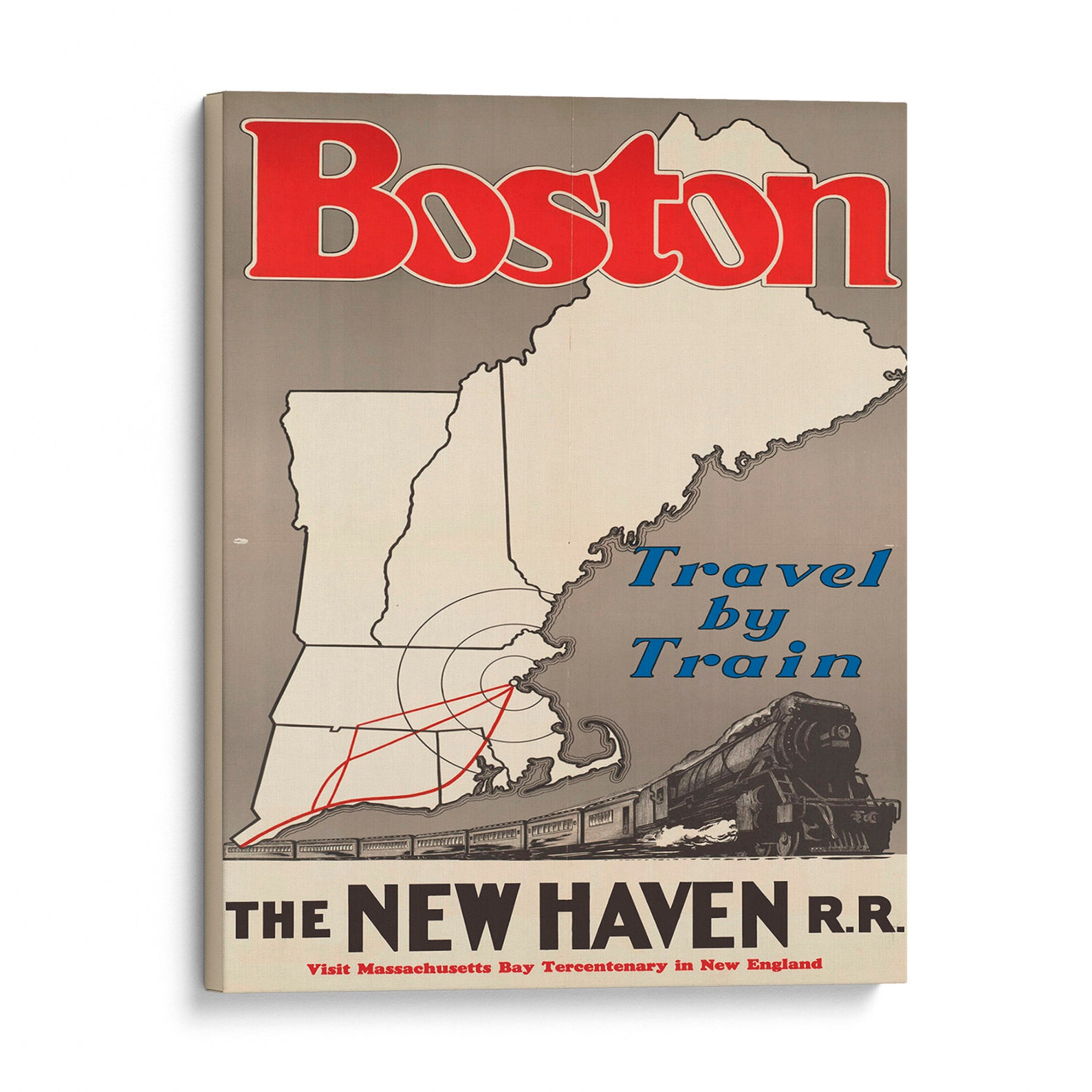 Boston Travel Poster Boston Art Massachusetts Poster Boston Etsy