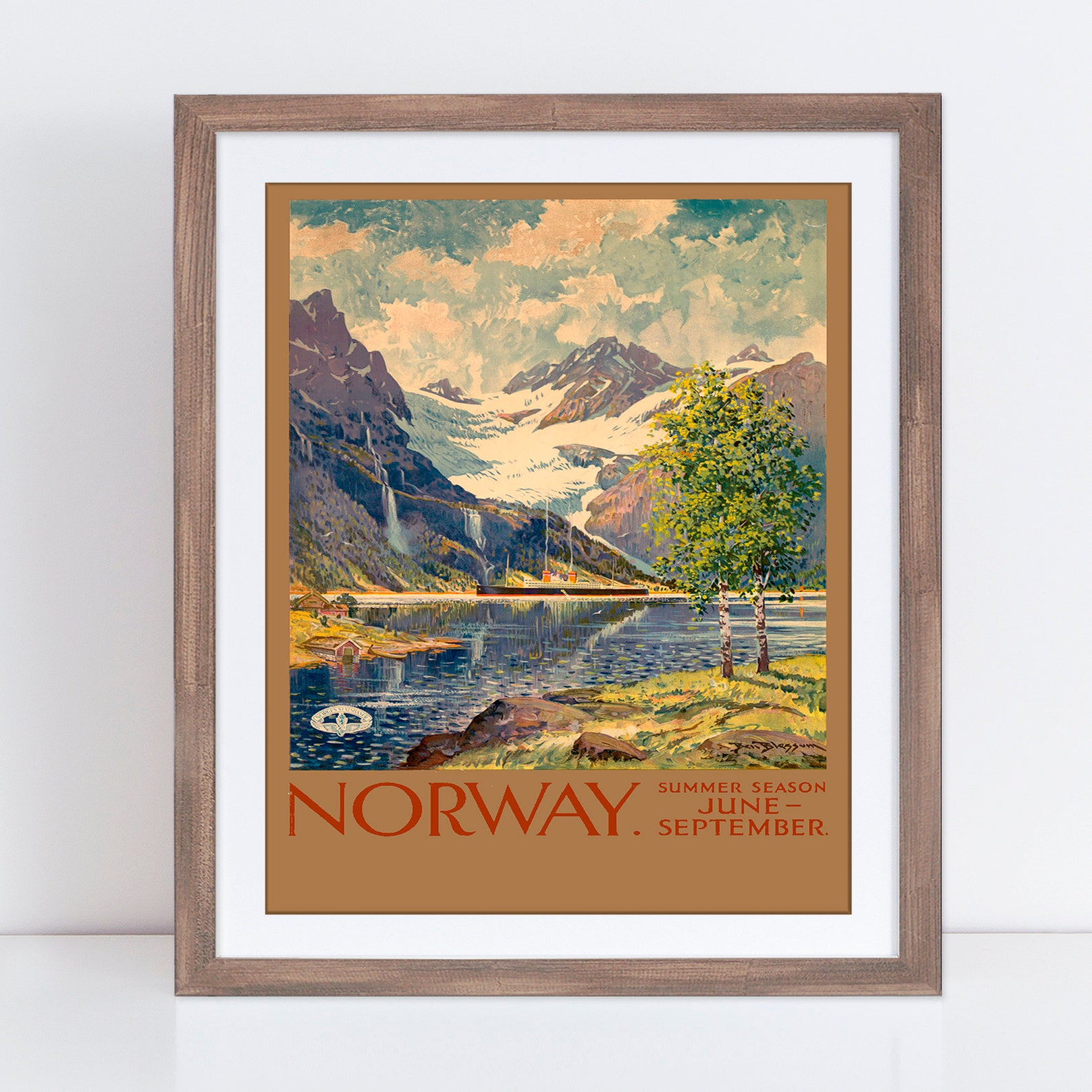 Norway Travel Poster Norway Art Norway Wall Art Norway Etsy