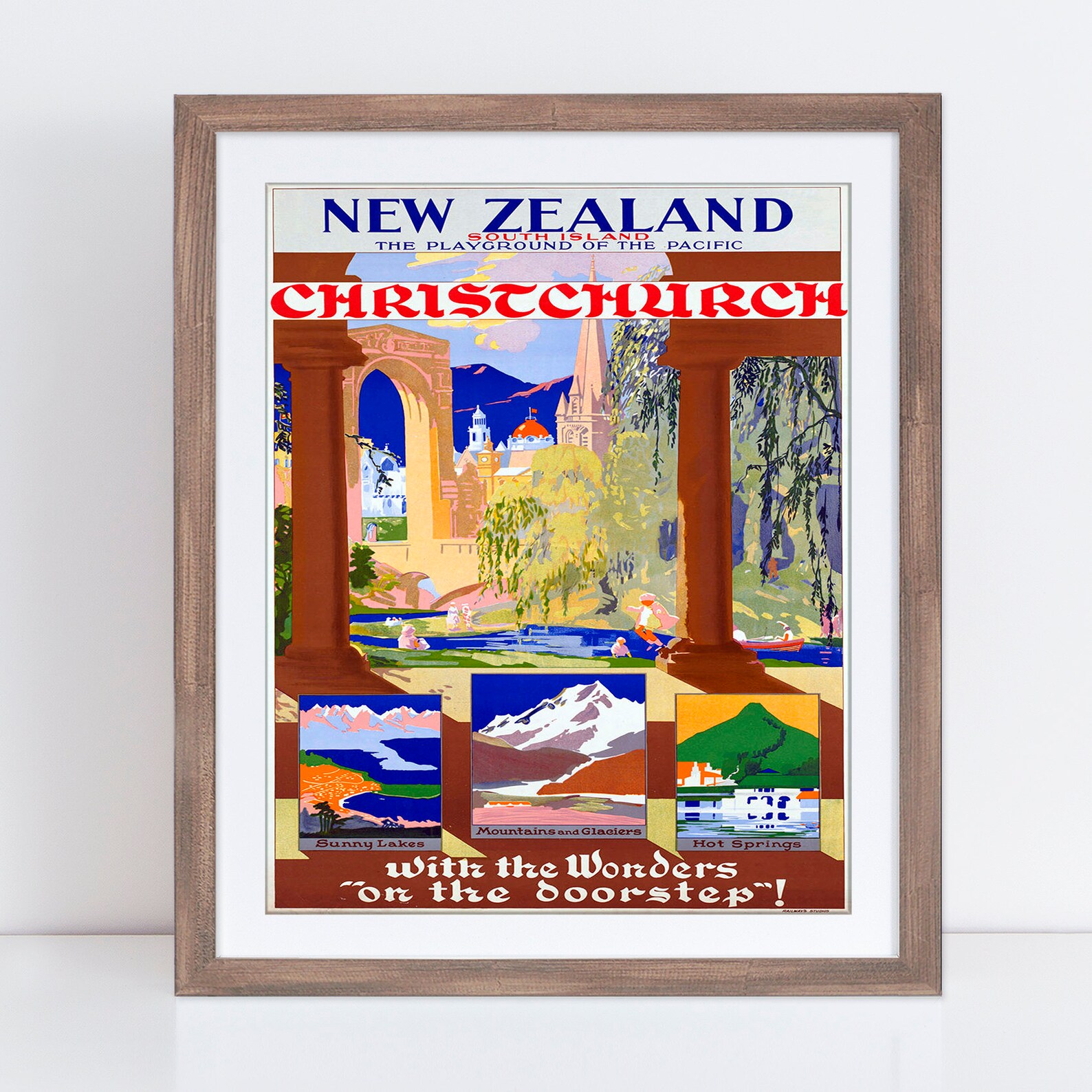 New Zealand Travel Poster New Zealand Art New Zealand Etsy