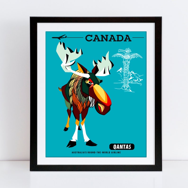 Canada Travel Poster Canada Art Canada Wall Art Canada Etsy