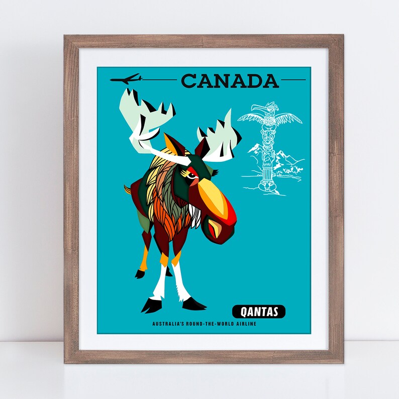 Canada Travel Poster Canada Art Canada Wall Art Canada Etsy