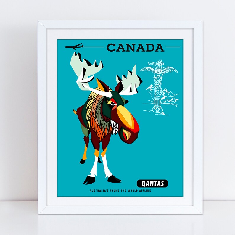 Canada Travel Poster Canada Art Canada Wall Art Canada Etsy