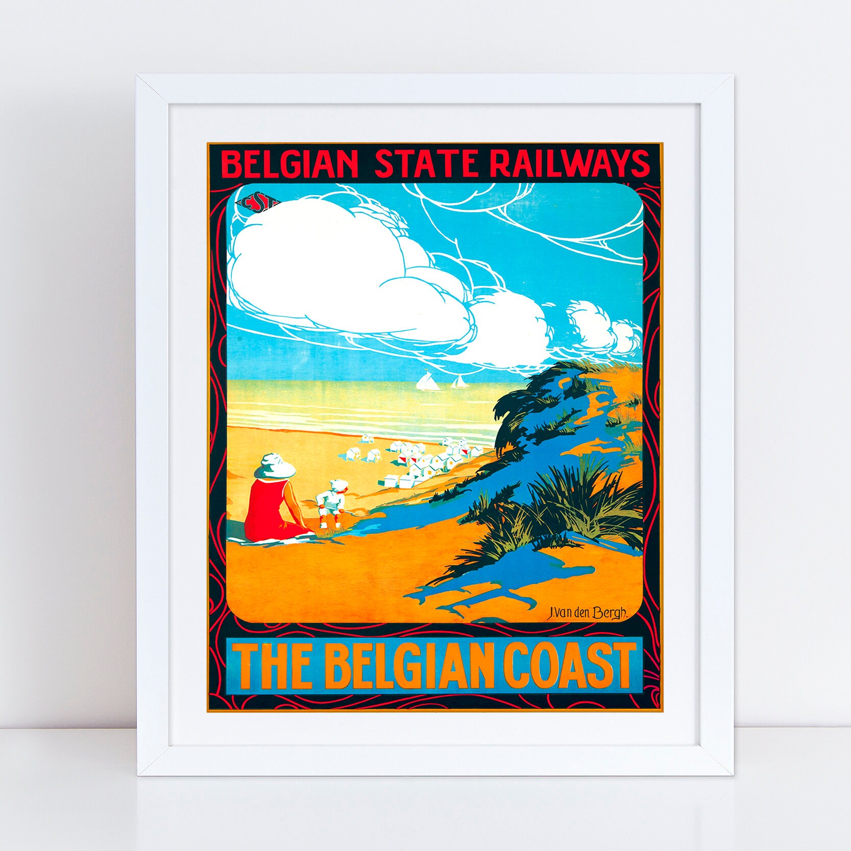 Belgium Travel Poster Wall Decor Belgium Art Belgian poster Etsy