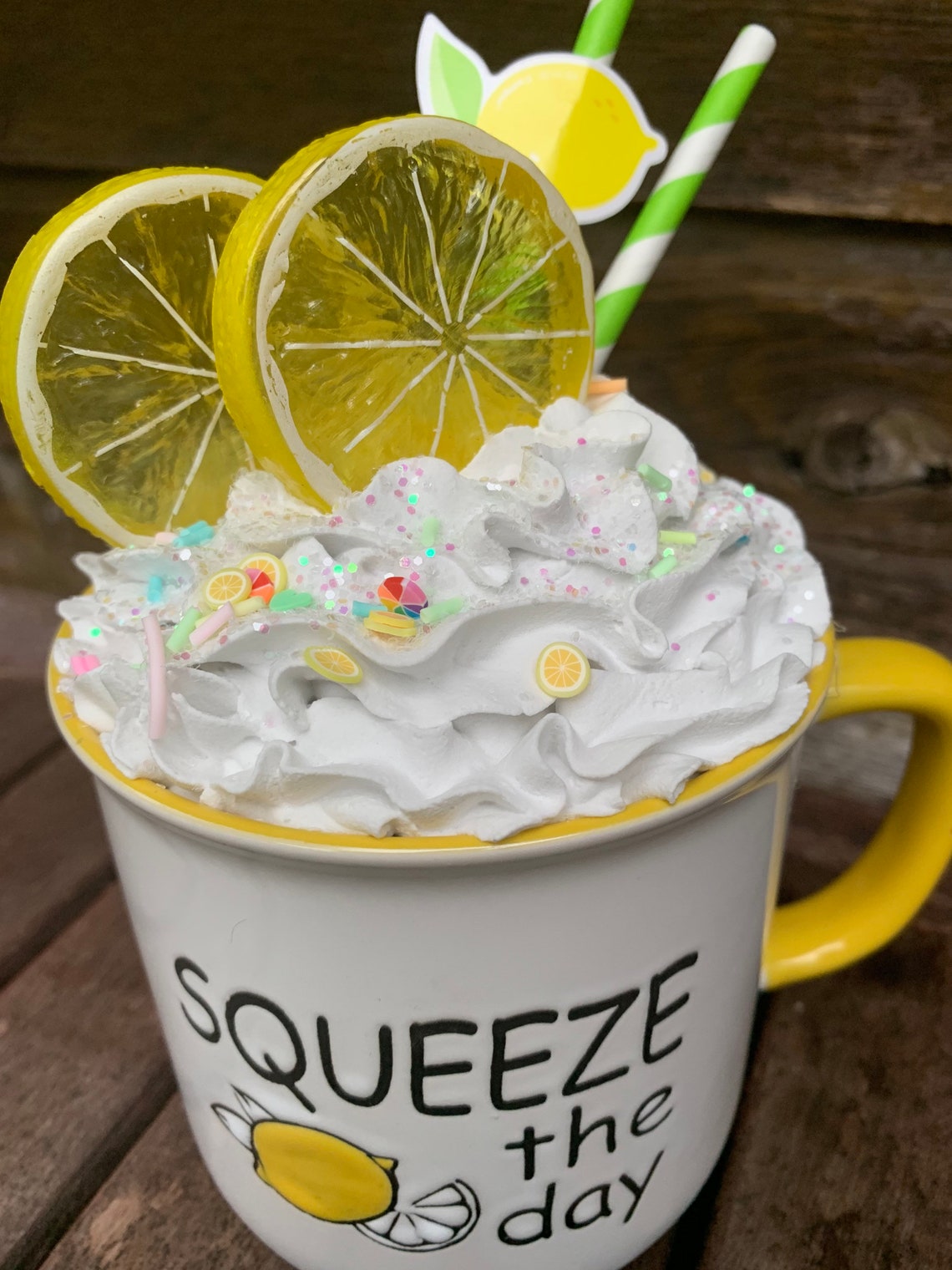 Fake Drinks Lemon Fake Drink Squeeze the Day Lemon Decor Etsy UK