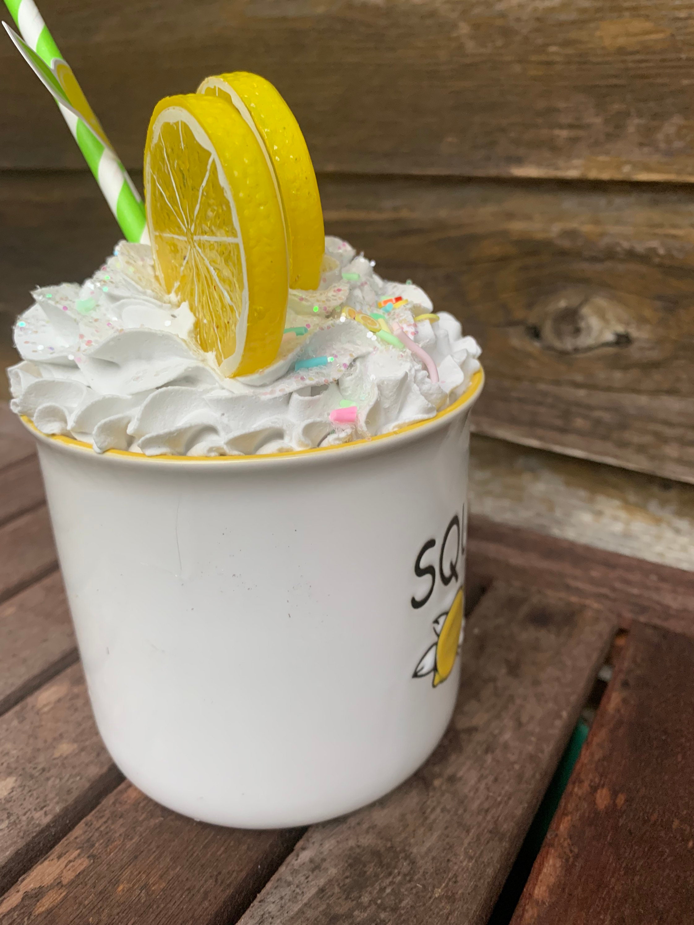 Fake Drinks Lemon Fake Drink Squeeze the Day Lemon Decor Etsy UK