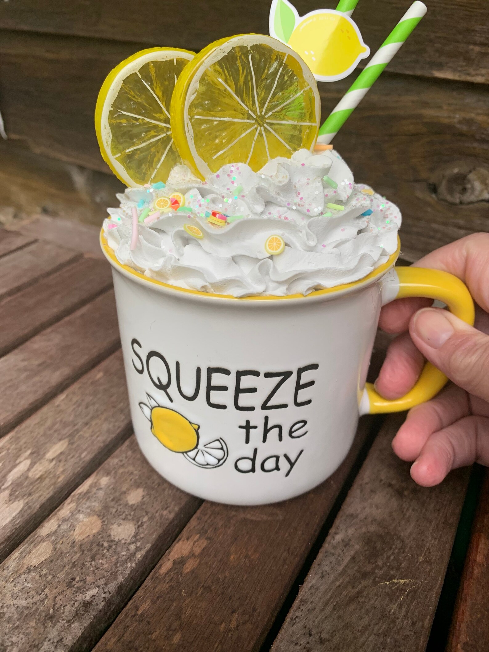 Fake Drinks Lemon Fake Drink Squeeze the Day Lemon Decor Etsy UK