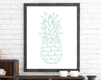 Printable Pineapple, Pineapple Art Print, Pineapple Wall Prints, Pineapple Decor, Pineapple Decorations, Summer Wall Decor, Summer Wall Art