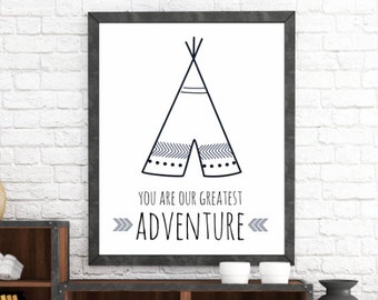You Are Our Greatest Adventure, Nursery Wall Art, Fun Prints, Instant Download, The Copper Anchor, ADOPTION FUNDRAISER