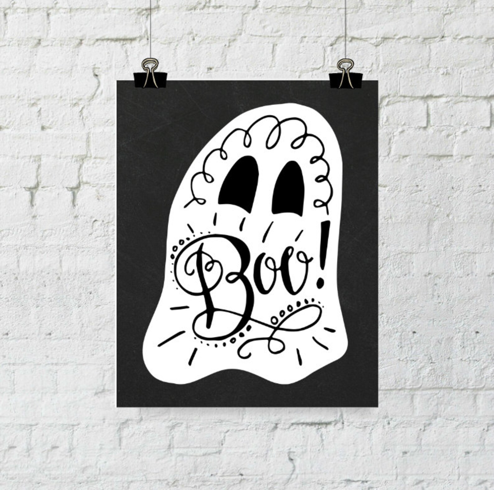 Ghost Print Halloween Printable Ghost Poster Halloween - Etsy