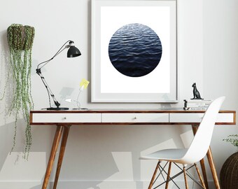 Ocean Photography, Circle Art Print, Ocean Art, Circle Art, Waves, Wave Art, Water Print, Water Wall Art, Digital Print, Printable Wall Art