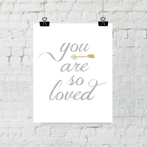 You Are So Loved, Nursery Wall Art, Wall Art Prints, Typography, Home Decor, Instant Download, ADOPTION FUNDRAISER