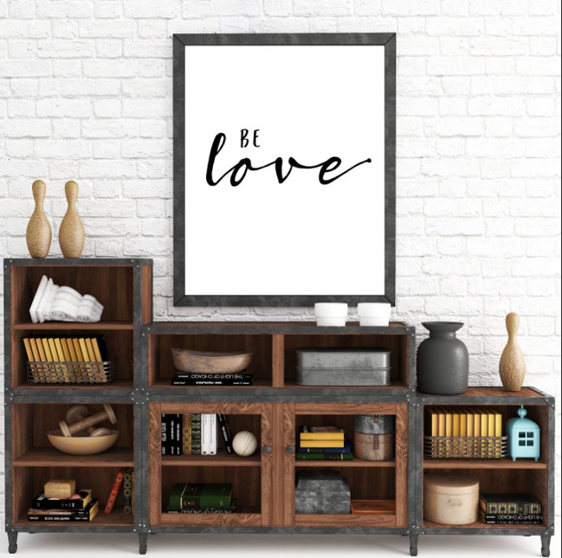 Black and White, Modern Art, Typography, Be Love, Love Printable, Adoption Fundraiser, Love, Love Print, Printable Wall Art, Adoption Gifts 画像 1