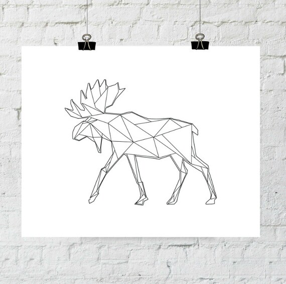 Antler Art Moose Antlers Wall Art Wall Antlers Black And Etsy