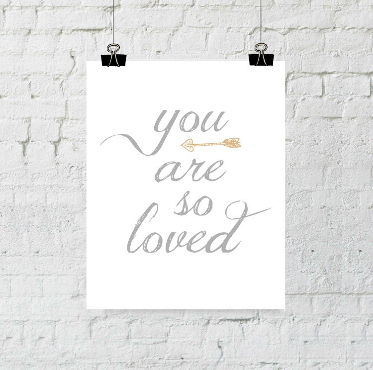 You Are so Loved Nursery Decor Arrow Wall Art Home Decor Etsy