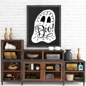 Ghost Print, Halloween Printable, Ghost Poster, Halloween Print, Halloween Poster, Halloween Decor, Halloween Home, Halloween Art Printable image 3