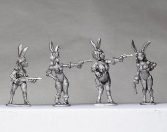 4x Buxom Bunny Bad Girls with Guns.