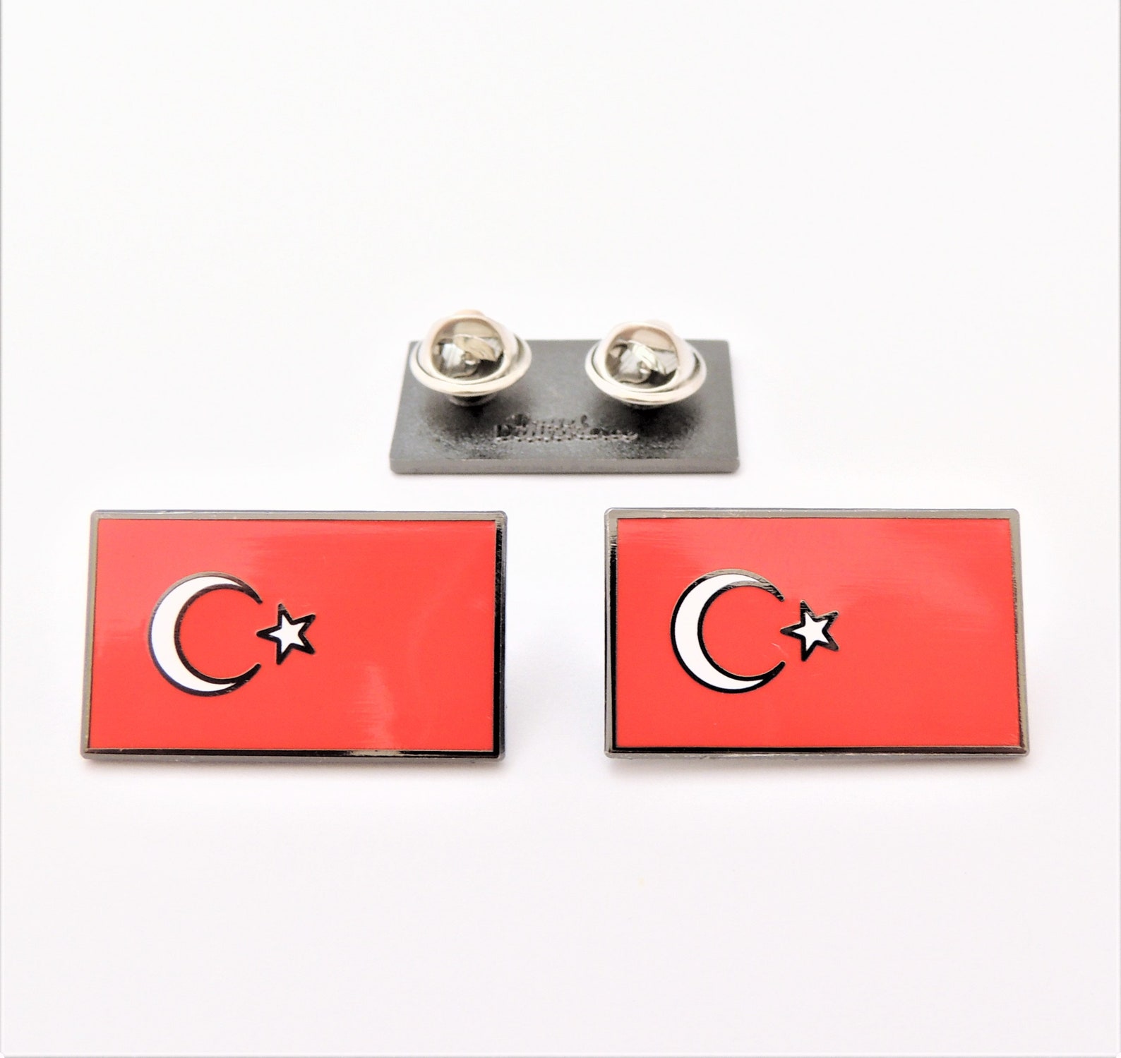 Bundle of 2 Turkey Flag Lapel Pins Turkish Flag Badge Gifts Etsy