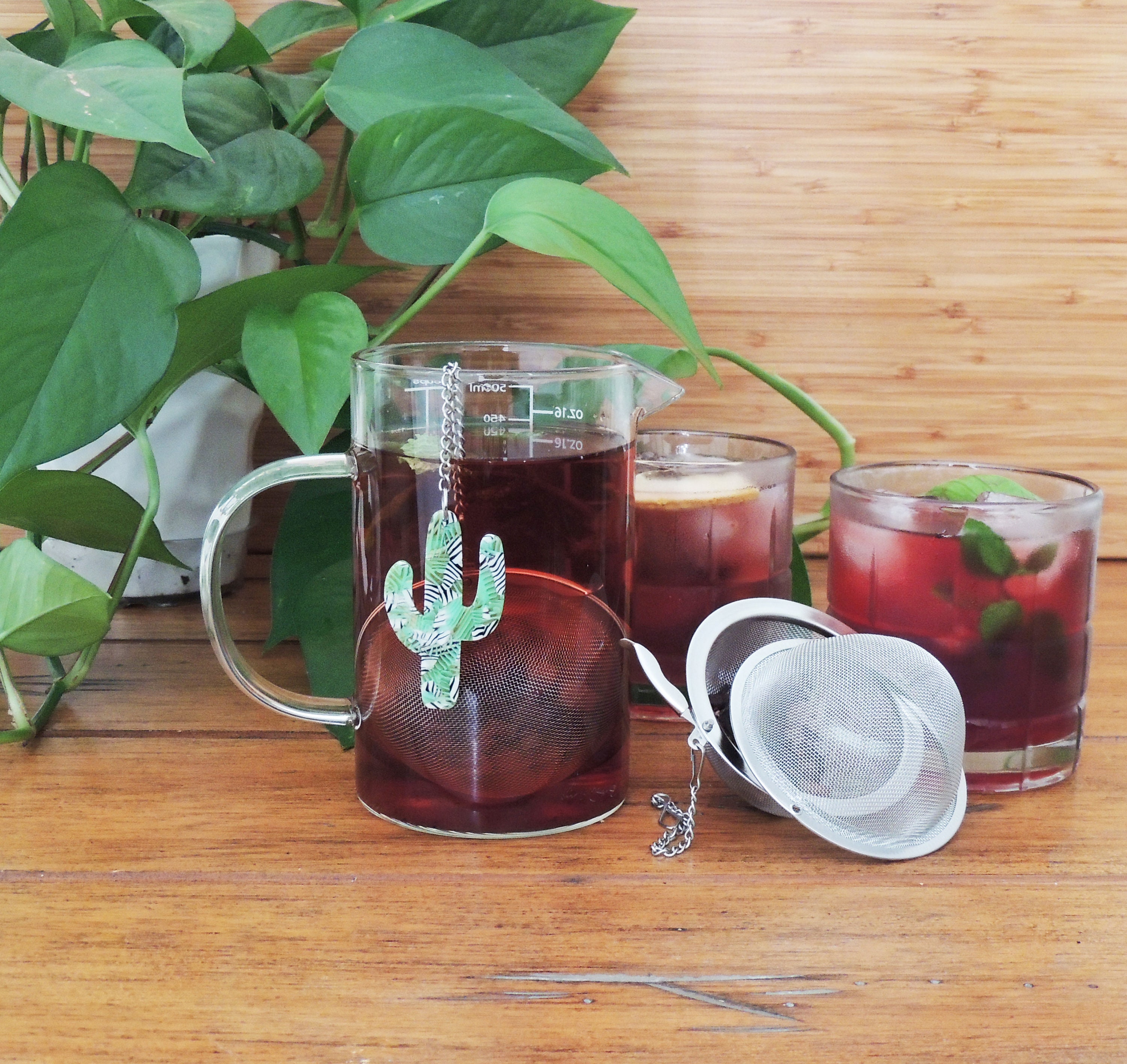Green Cactus Jumbo Tea Infuser Extra Large Tea Strainer XL Etsy