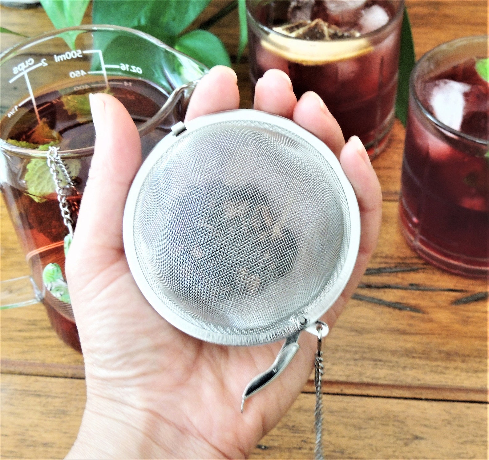 Extra Large Tea Infuser Tea Strainer Jumbo Mesh Ball Loose Etsy