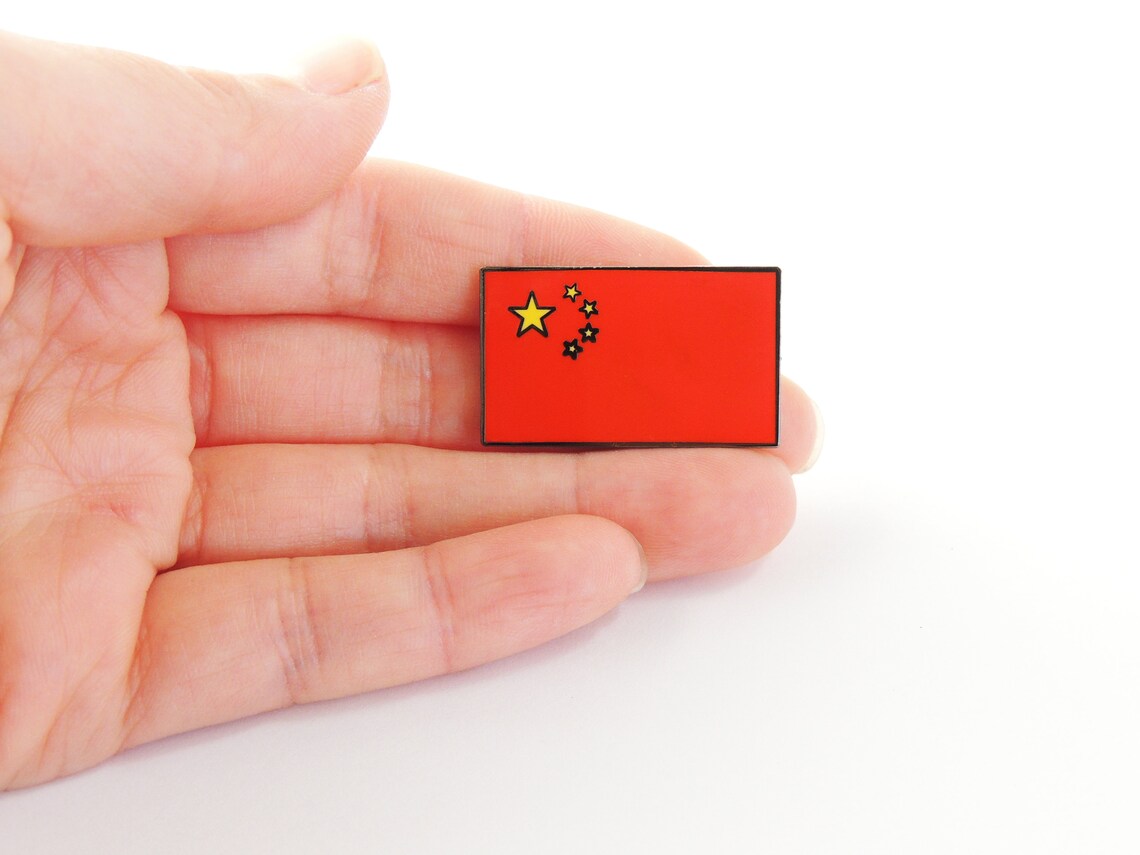 China Flag Pin Hard Enamel Chinese Flag Lapel Pin Gift for Etsy