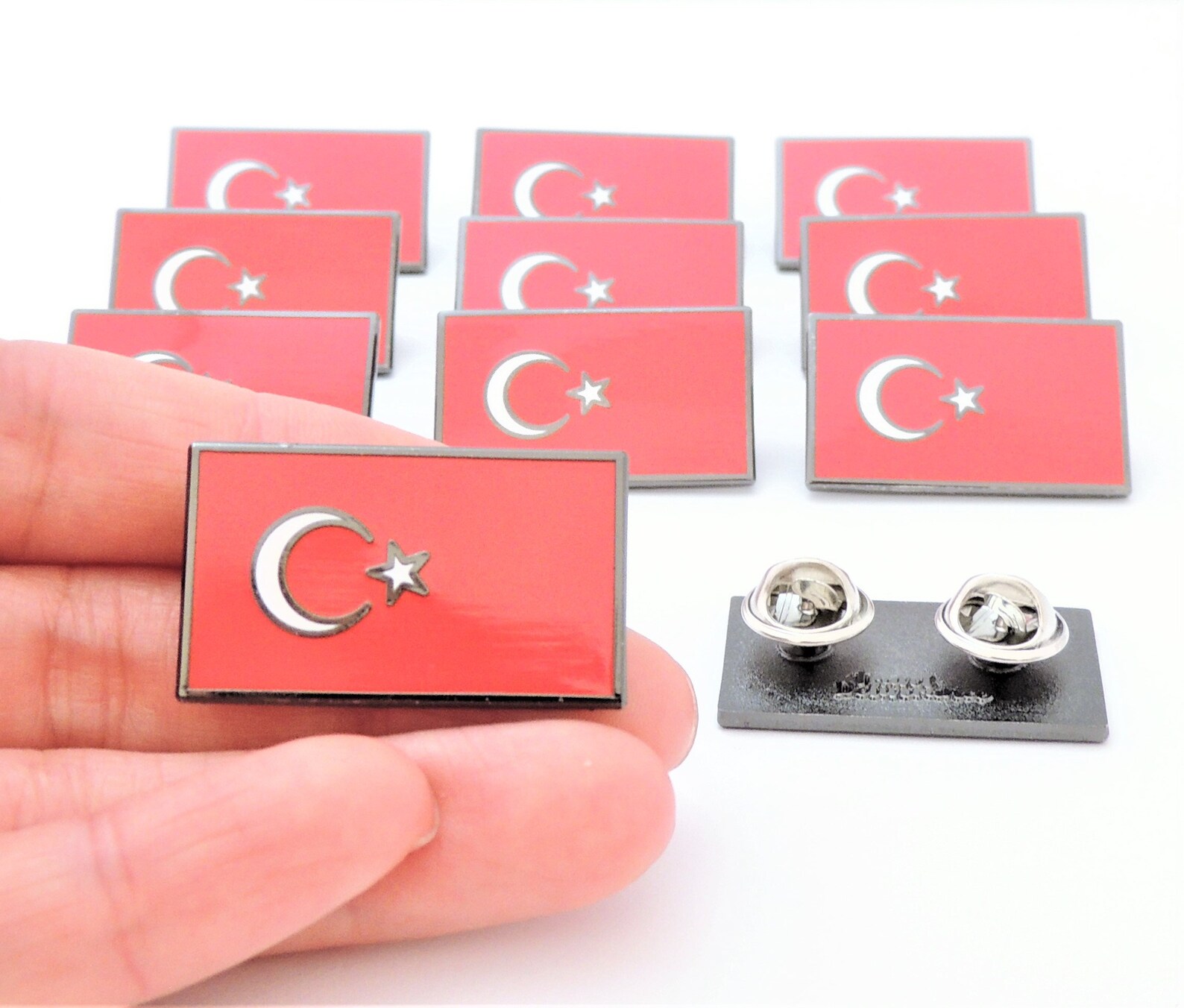 Bundle of 10 Turkey Flag Lapel Pin Turkish Flag Badge Gifts Etsy