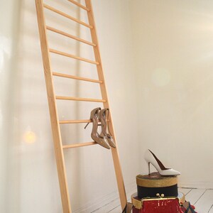 Stylish Vintage Ladder Perfect to be put inside a shop Rungs Paper Storage image 4