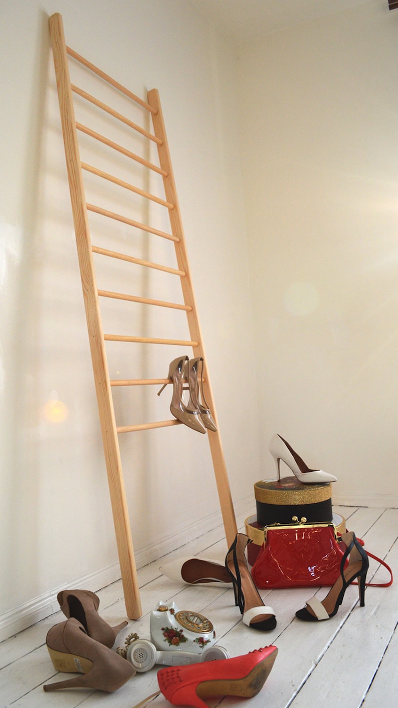 Stylish Vintage Ladder Perfect to be put inside a shop Rungs Paper Storage image 4