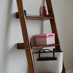 Unit Storage Display, Hand Made Wooden Ladder, Shelving, Storage Retro Vintage
