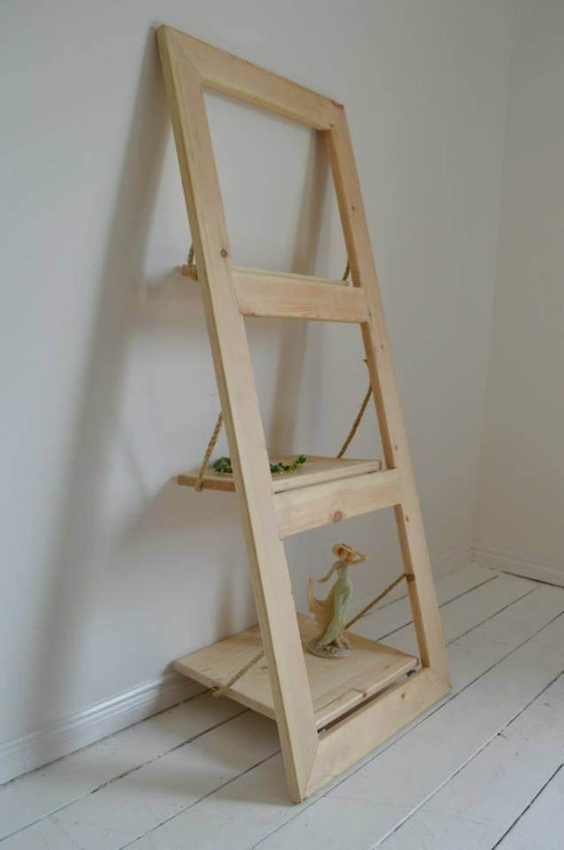 Wall Shelf Door Shelf Shabby Chic Leaning Wall Shelf Etsy UK