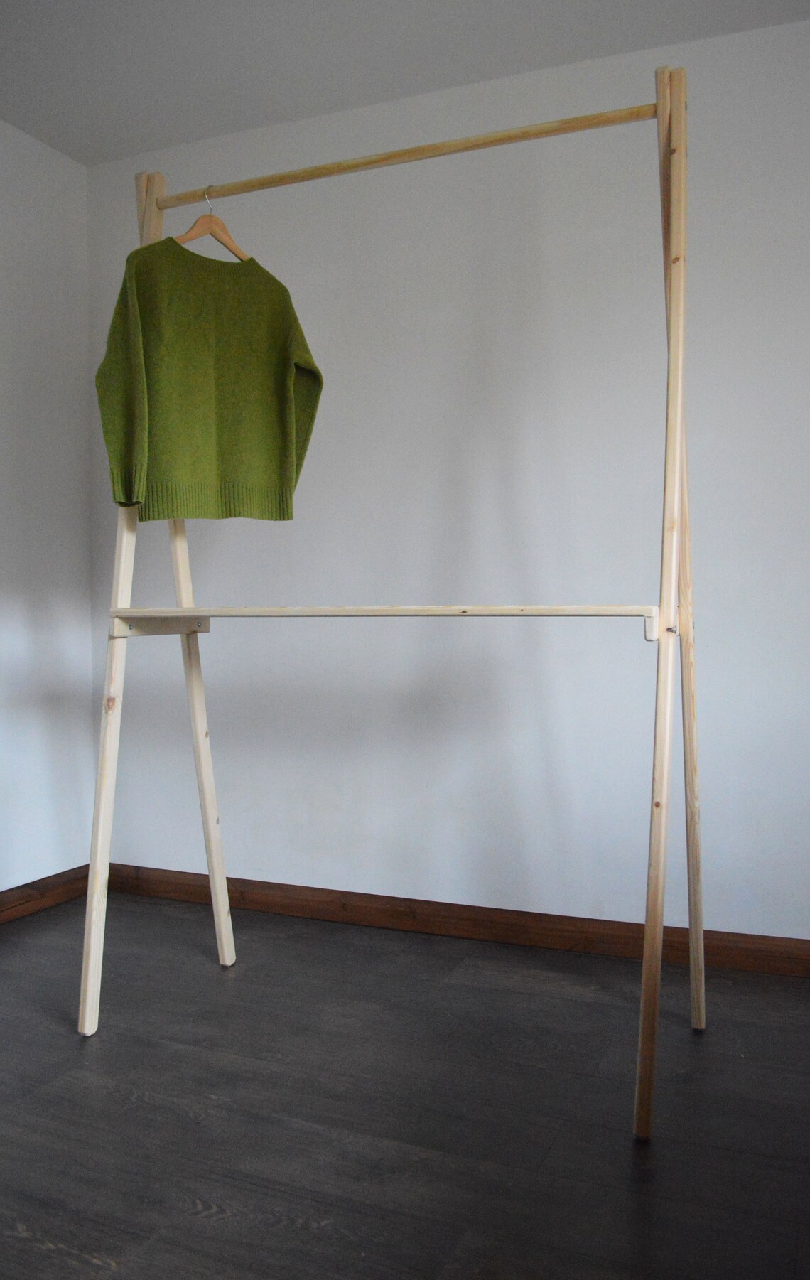 Handmade Natural Wood Clothes Rack Perfect Table for the | Etsy UK