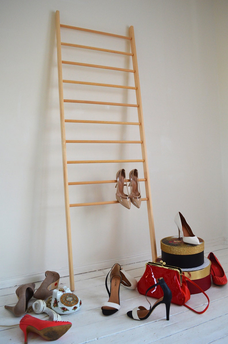 Stylish Vintage Ladder Perfect to be put inside a shop Rungs Paper Storage image 1