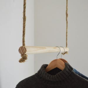 Handmade, Natural Wood, Hanging Rail!