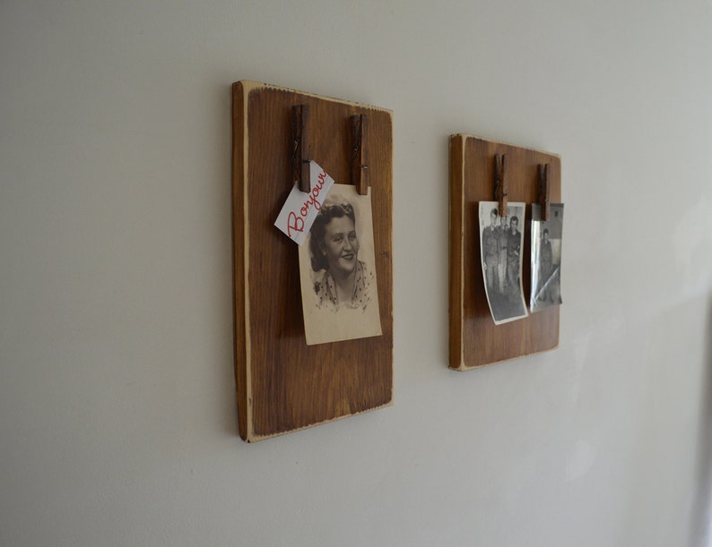 Reclaimed Wood Clipboard Picture Frames Vintage image 2