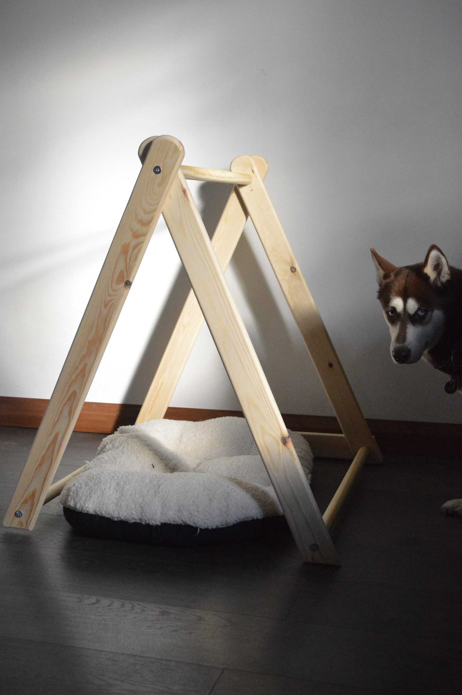 Wooden Dog Bed Frame Dog Bed Indoor Dog House Etsy UK