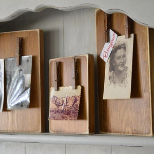 Reclaimed Wood Clipboard Picture Frames Vintage image 1