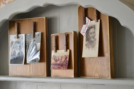 Reclaimed Wood Clipboard Picture Frames Vintage Etsy
